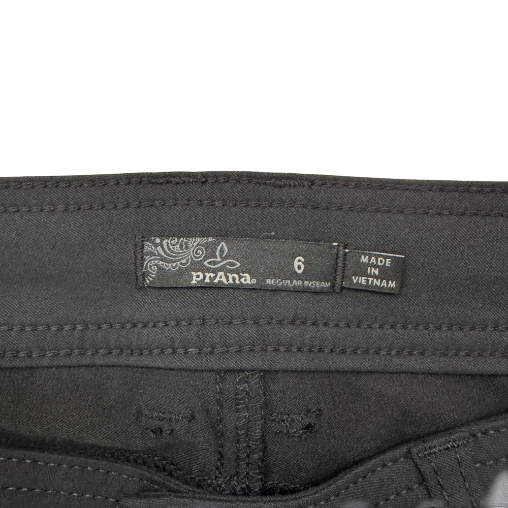 Prana Halle Hiking Pants Black Stretch Zion UPF 50+ Water Repellent Size 6 - Picture 3 of 8